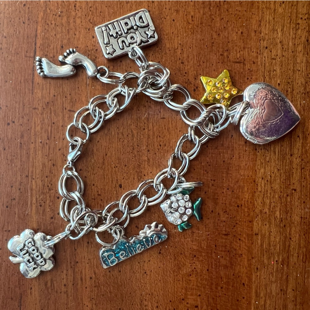 Encouraging/motivational charm bracelet